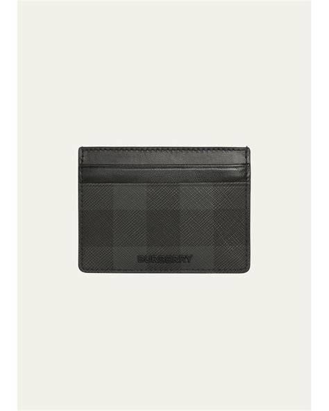 burberry charcoal check card case.